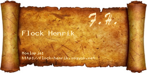 Flock Henrik névjegykártya
